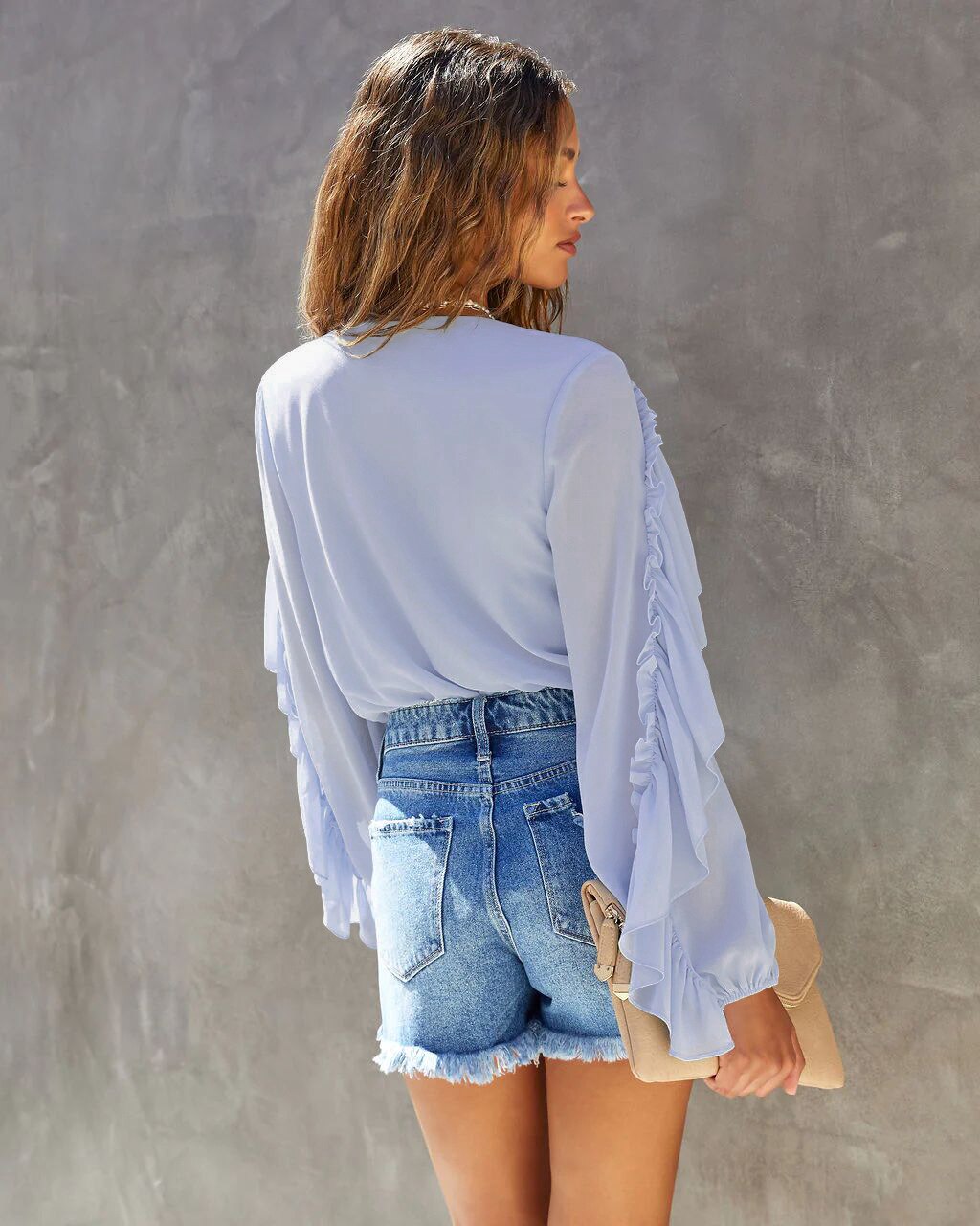 Elegante Bluse Mit Rüschendetail