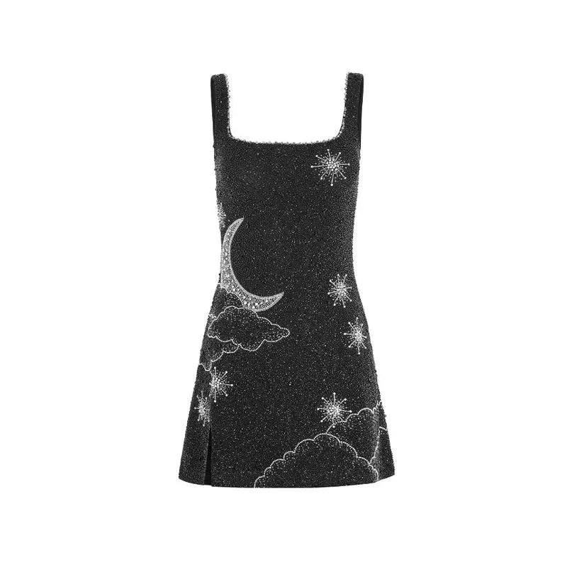 Minikleid Mit Stern- Und Halbmond-Detail