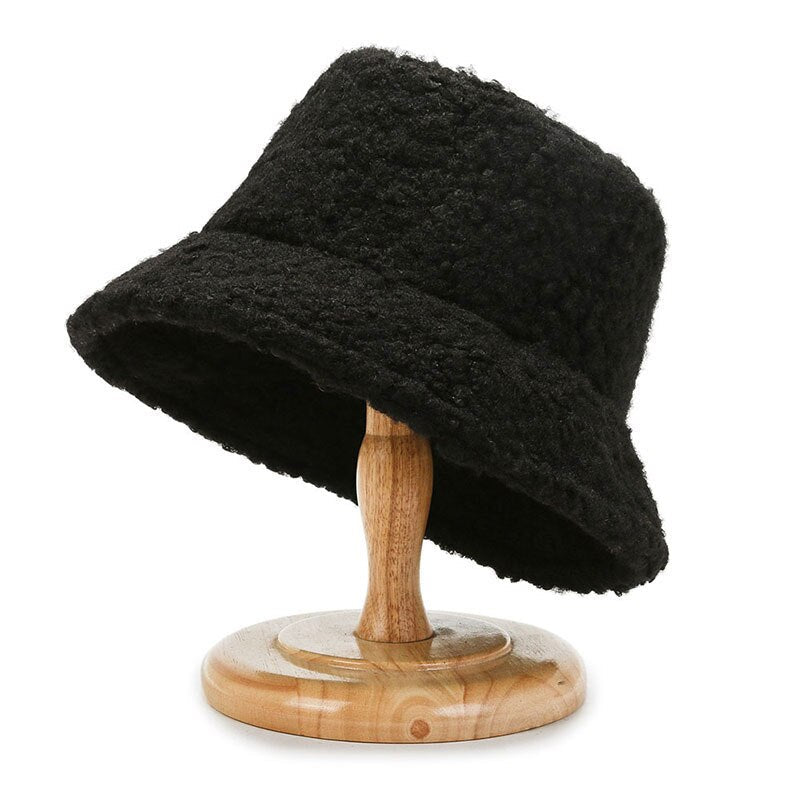 Damen-Bucket-Hut Aus Schafwolle | Warmer Outdoor-Panamahut Für Damen