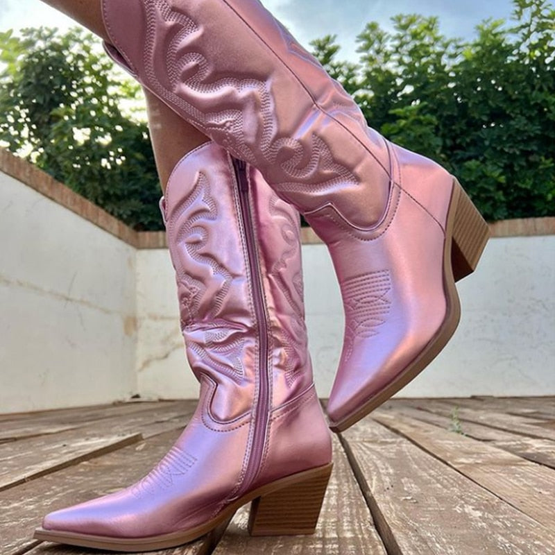 Elegante Stiefel Mit Reißverschluss-Detail