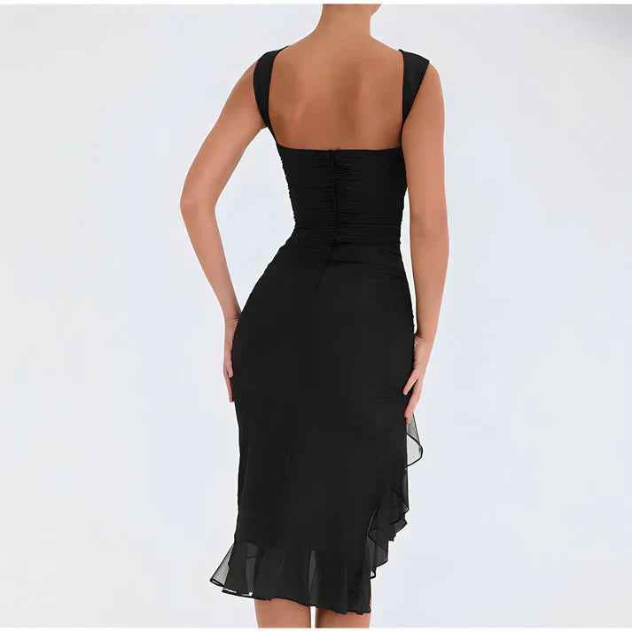 Ärmelloses Midikleid Mit Tülldetail