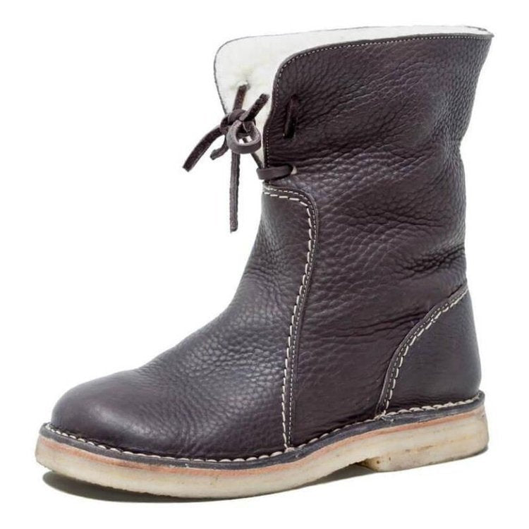 Schnürstiefel Mit Bauschiger Innenseite
