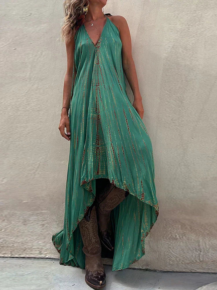 Rückenfreies Sommer-Maxikleid