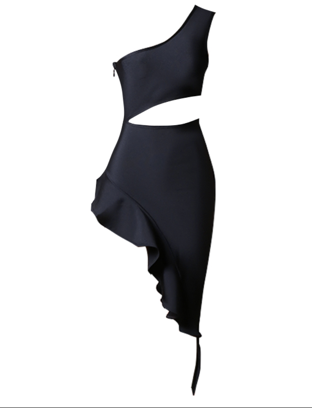 Asymmetrisches Bandage-Kleid Mit One-Shoulder-Trägern, Schlitzen Und Cut-Out-Details