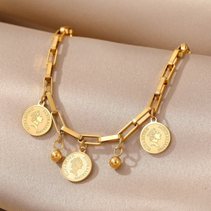 Rundes Signature-Armband Aus Edelstahl Für Damen