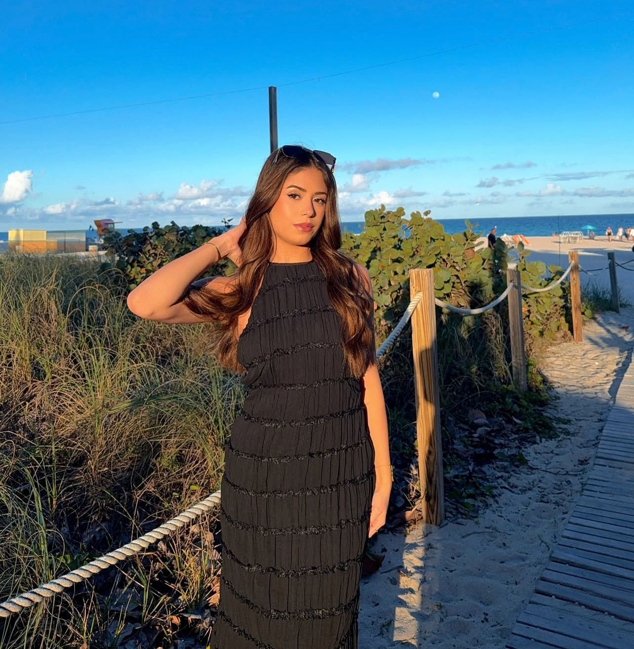 Stilvolles Neckholder-Kleid, Lang, Rückenfrei, Ärmellos, Lässig, Sommer-Strandkleid