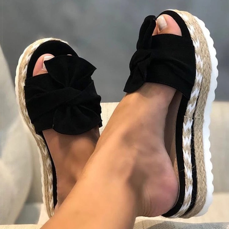 Edle Slipper Mit Schleifen-Design