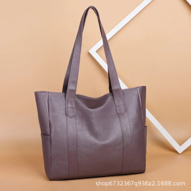 Stilvolle Einfarbige Schultertasche Mit Reißverschluss Für Damen