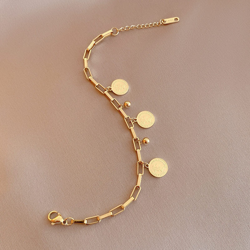 Rundes Signature-Armband Aus Edelstahl Für Damen