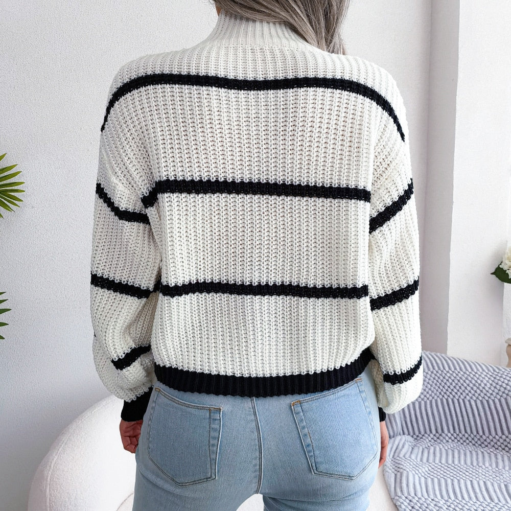 Stylischer Pullover Mit Streifendetail