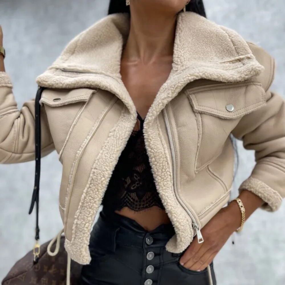 Kunstlederjacke İm Stylischen Design