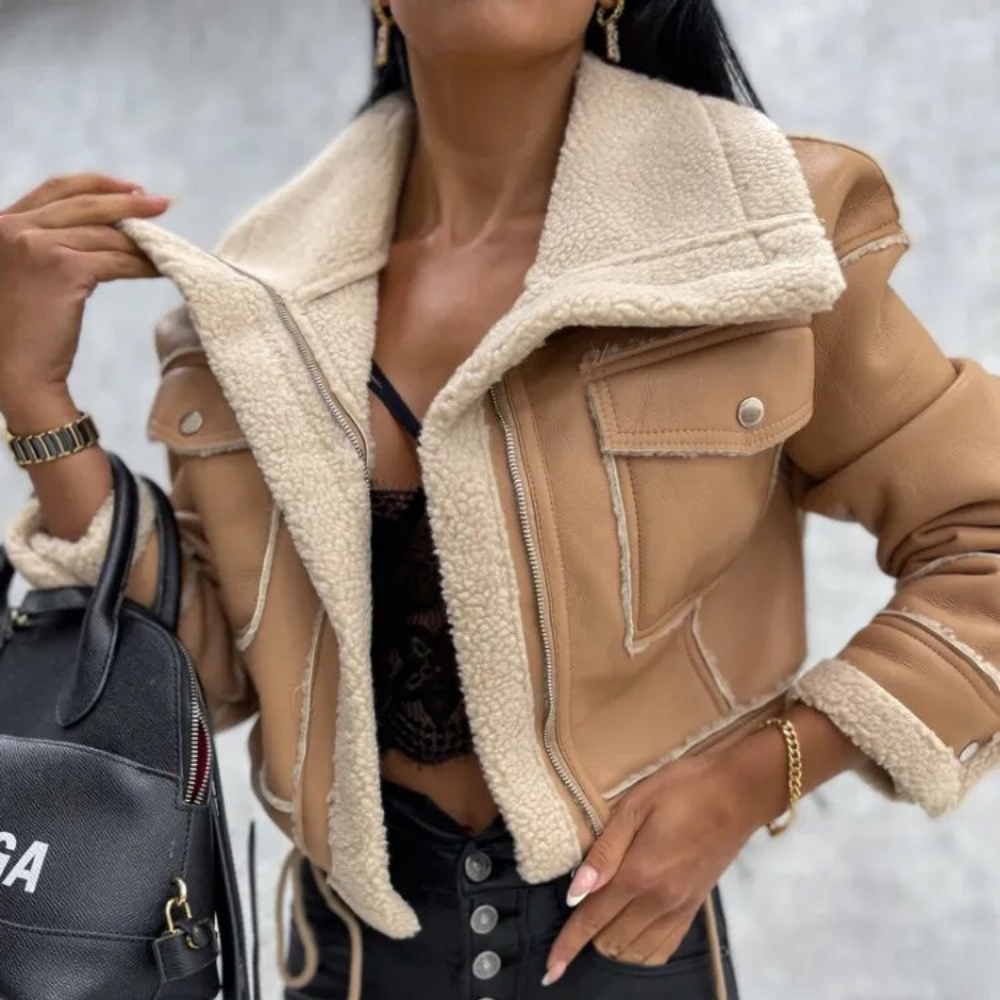 Kunstlederjacke İm Stylischen Design