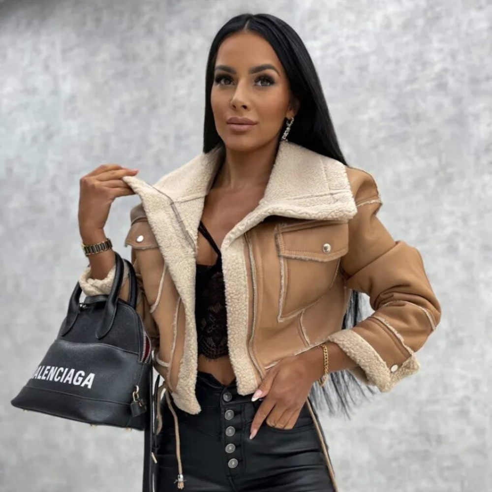 Kunstlederjacke İm Stylischen Design