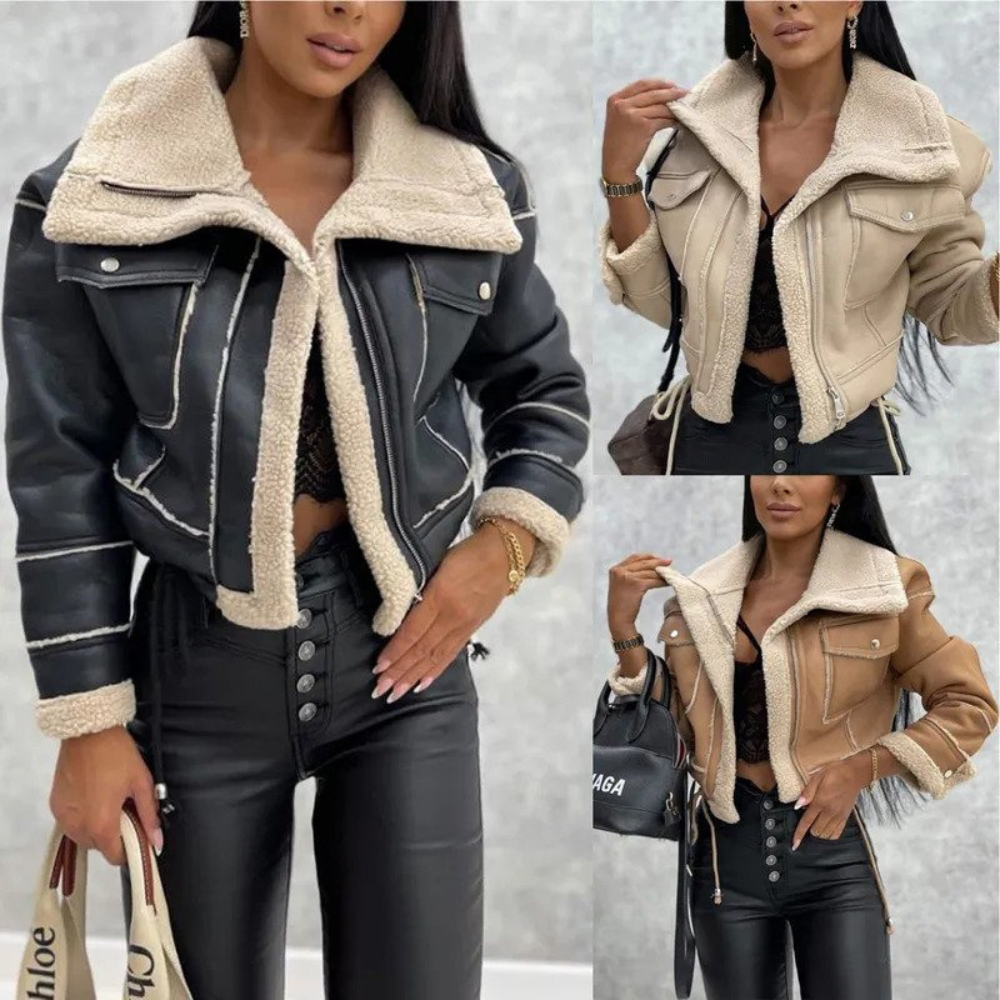 Kunstlederjacke İm Stylischen Design
