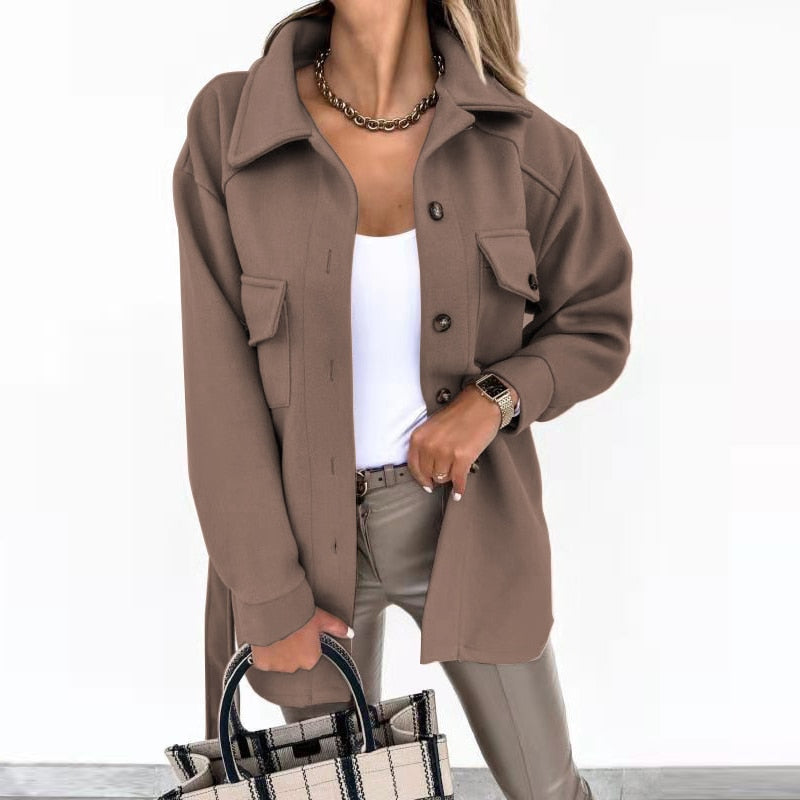 Elegantes Design, Stylischer Mantel Für Damen