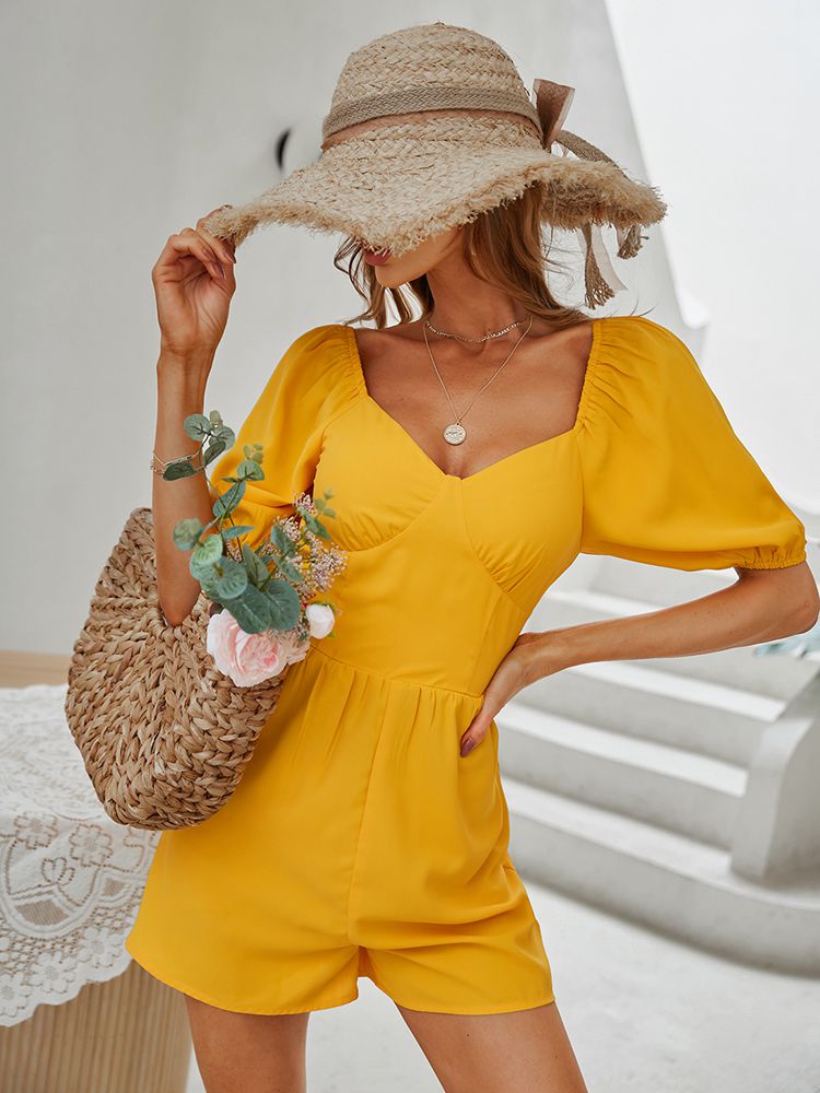 Stilvolles Design Eleganter Jumpsuit Gelb