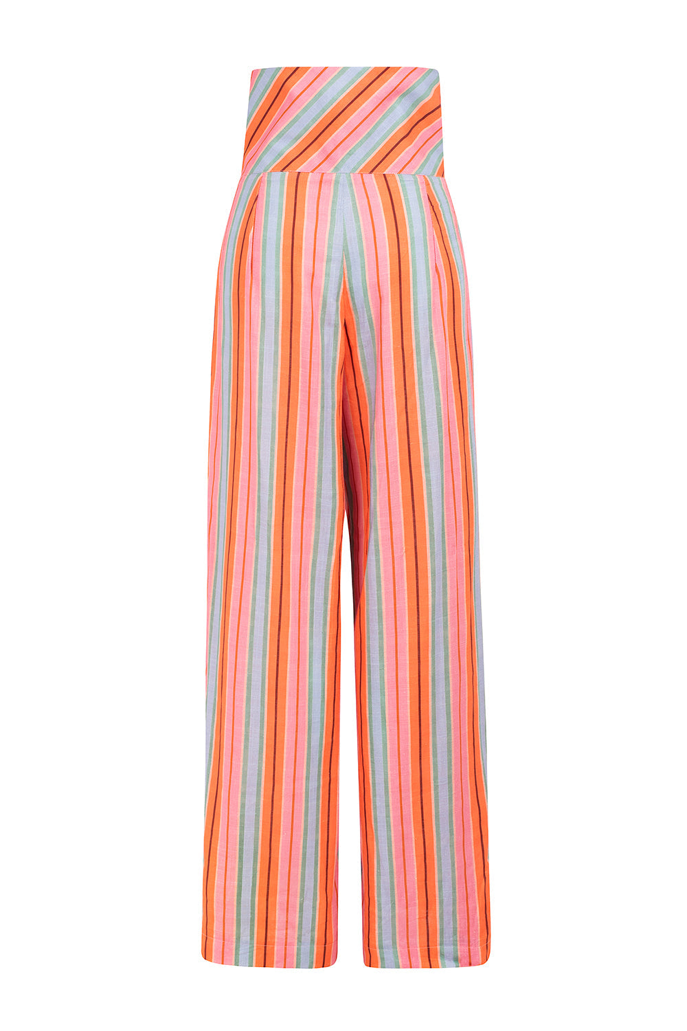 Hose Mit Umgekehrten Streifen İn Rosa Und Hellblau
