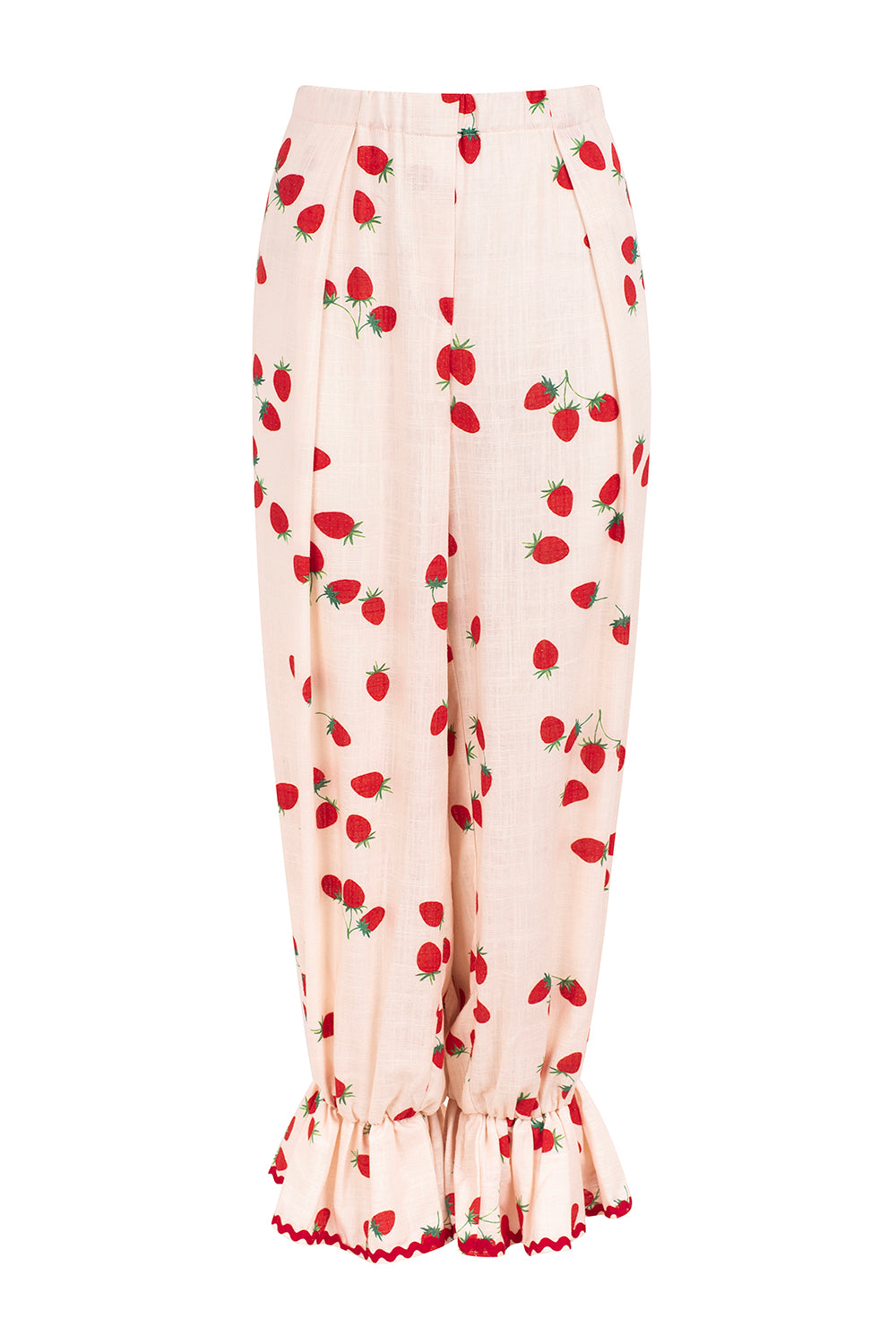 Pyjama Mit Erdbeermuster İm Stilvollen Design
