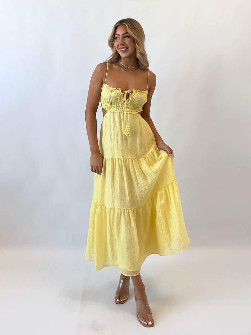 Elegantes Midikleid Mit Dünnen Trägern