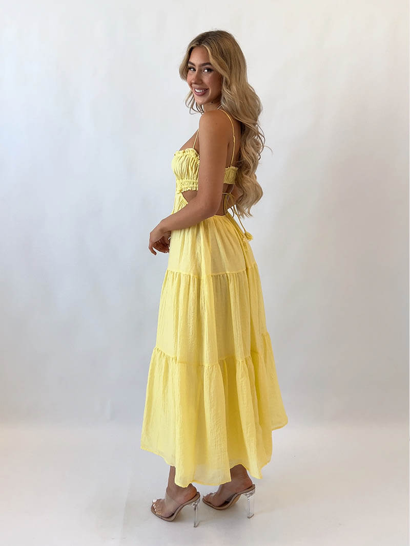 Elegantes Midikleid Mit Dünnen Trägern