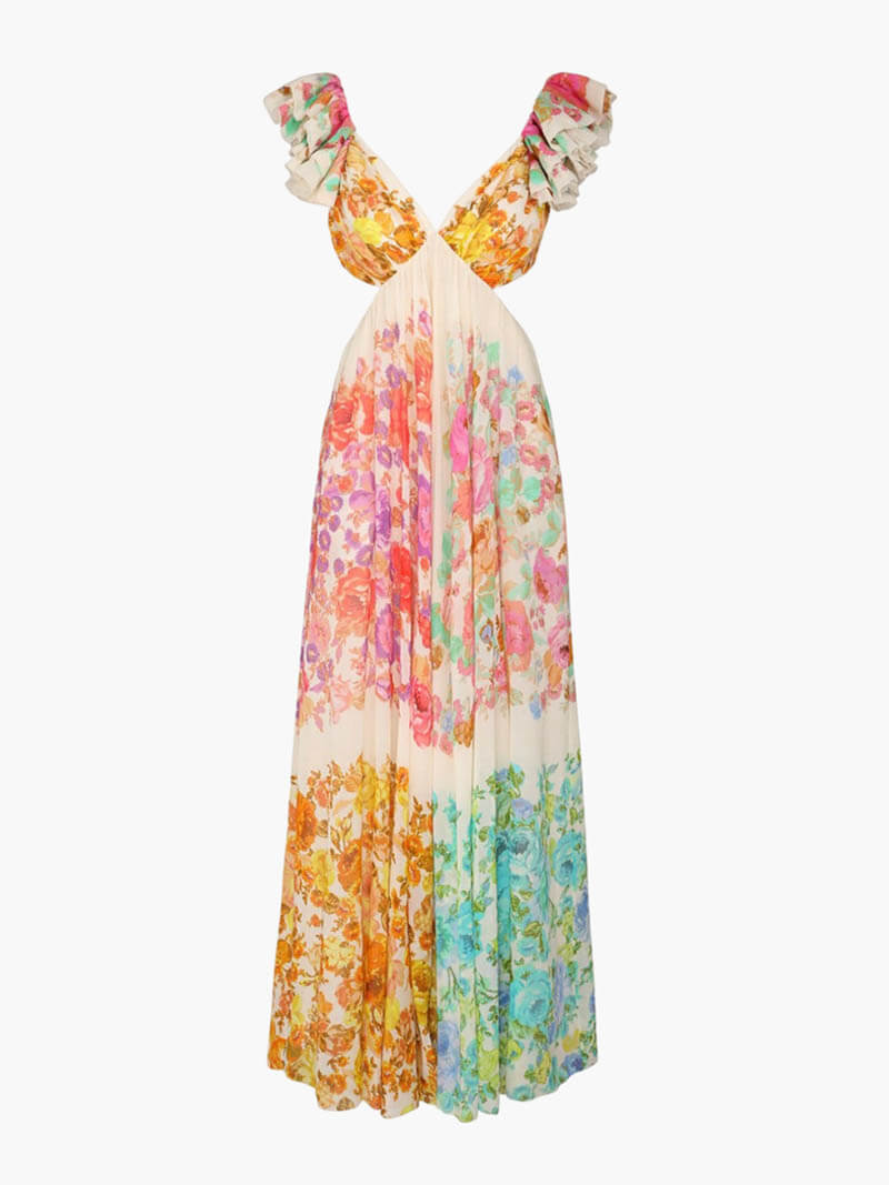 Maxikleid Mit Blumendruck