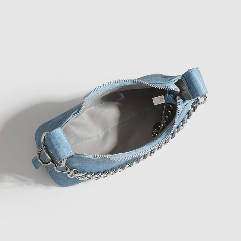 Stylische Denim-Umhängetasche