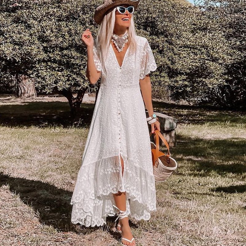 Spitzenkleid İm Boho-Stil