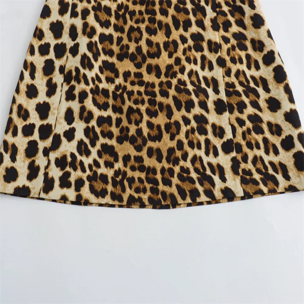 Ärmelloses Minikleid Mit Leopardenmuster