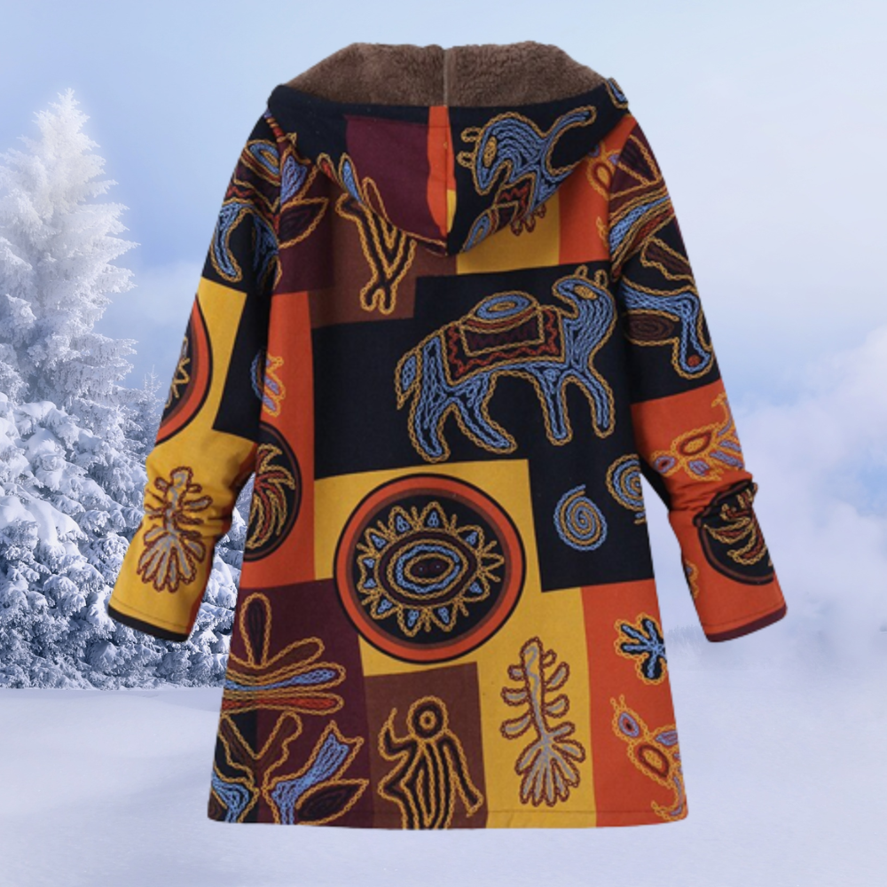 Eleganter Gemusterter Wintermantel