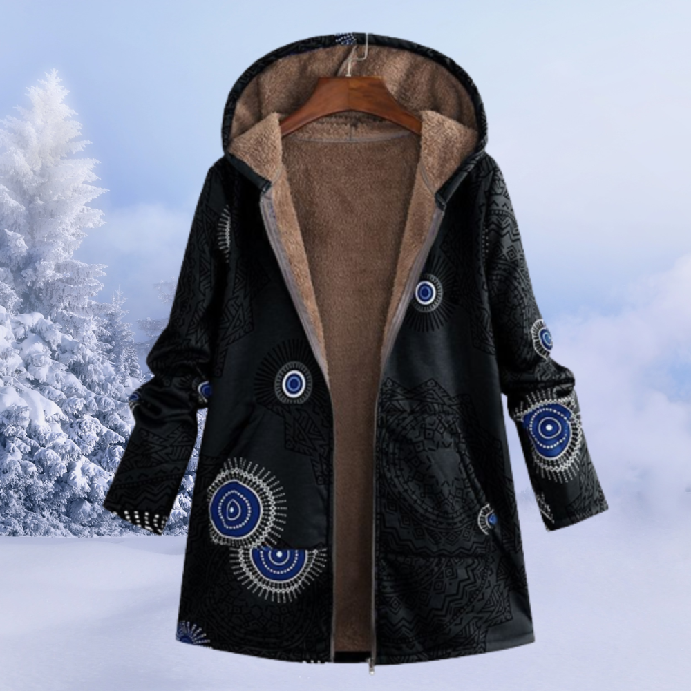Eleganter Gemusterter Wintermantel
