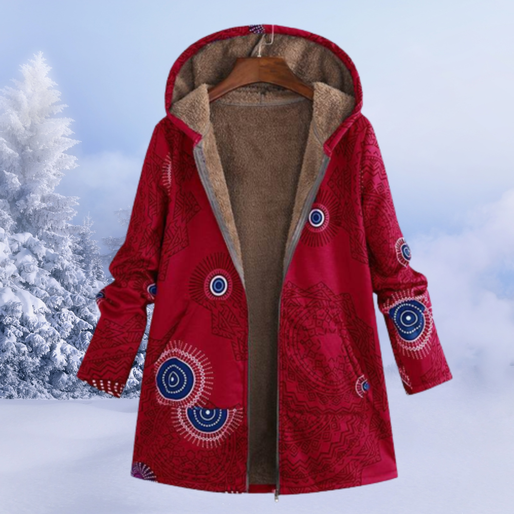 Eleganter Gemusterter Wintermantel