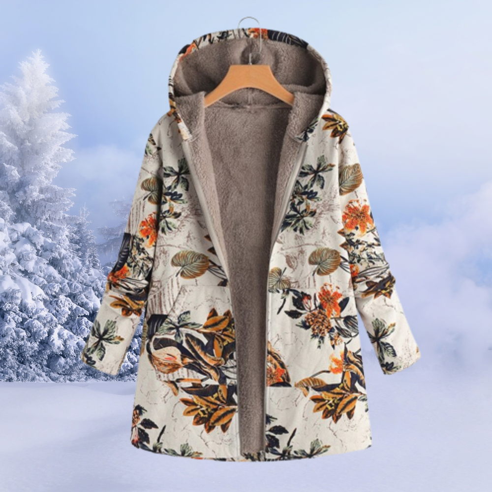 Eleganter Gemusterter Wintermantel