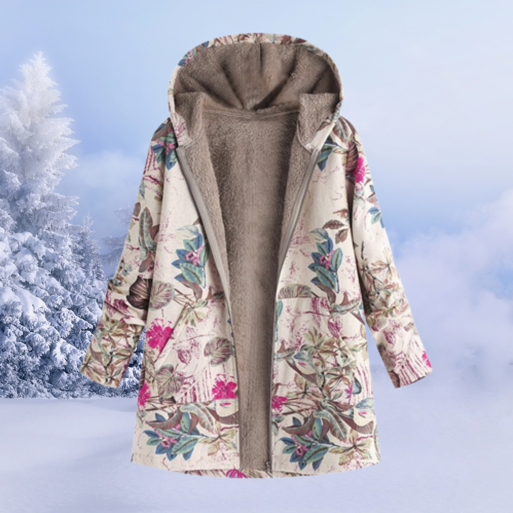 Eleganter Gemusterter Wintermantel