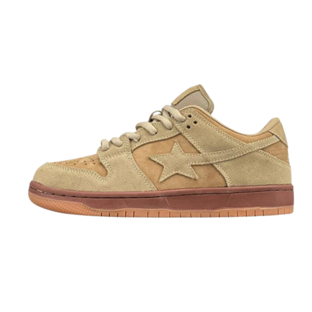 Sneaker – Vintage-Stil – Rosa Sternenmuster, Bequem Und Atmungsaktiv