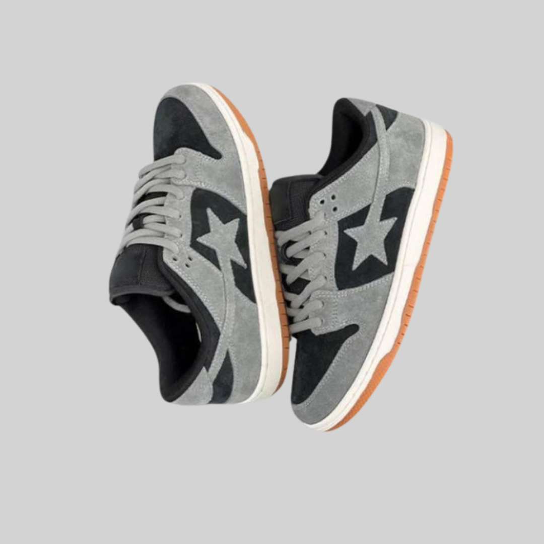 Sneaker – Vintage-Stil – Rosa Sternenmuster, Bequem Und Atmungsaktiv