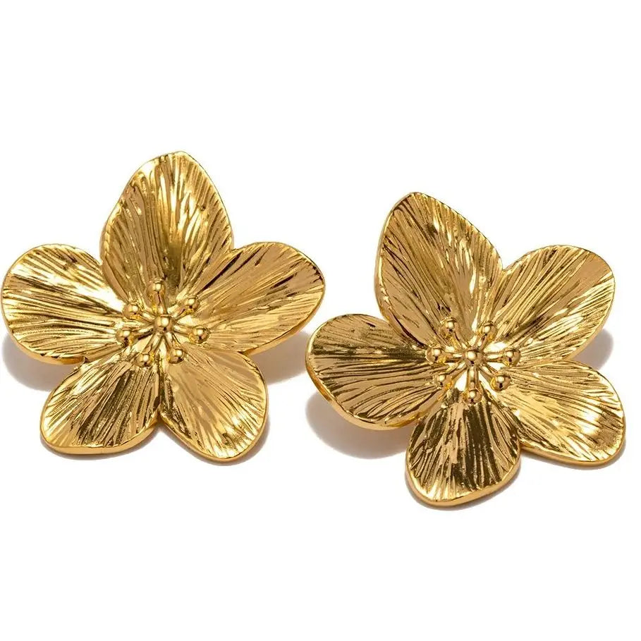 Hypoallergene Vintage Blumenohrringe