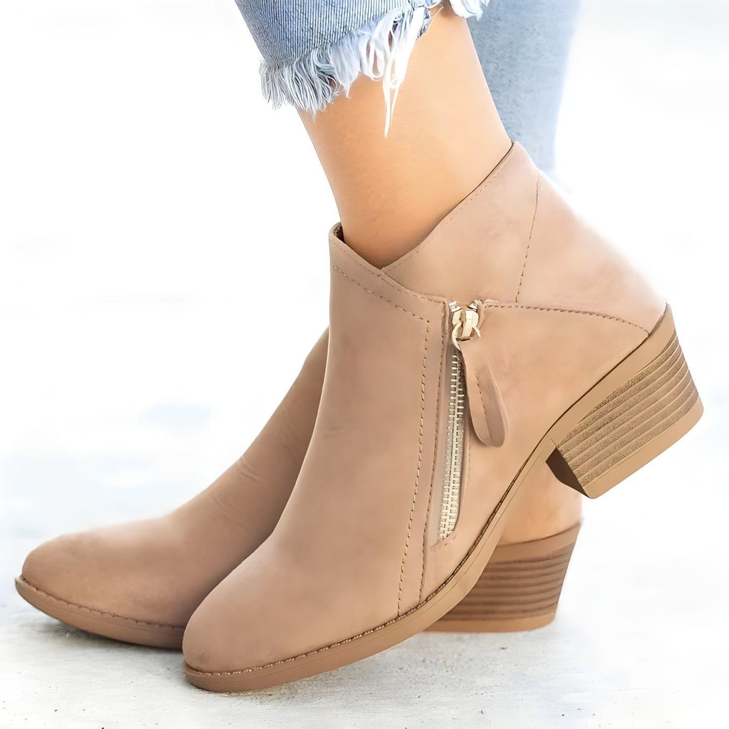Stilvolle Stiefel Mit Reißverschluss