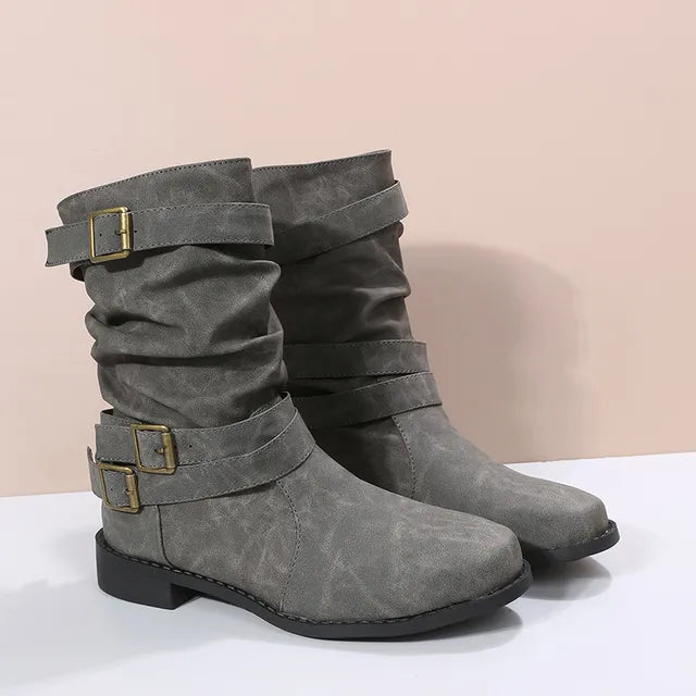 Elegante Stiefel Mit Schnallendetail