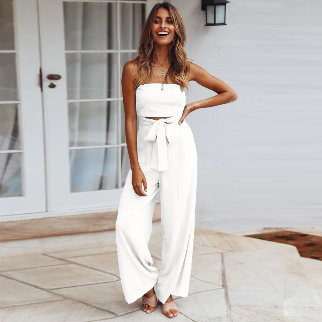 Stylischer Jumpsuit Mit Bindeband İn Der Taille