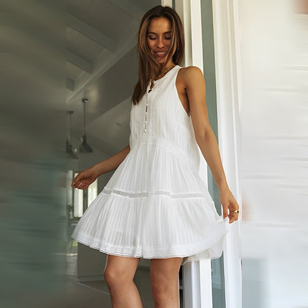 Ärmelloses Sommer-Midikleid