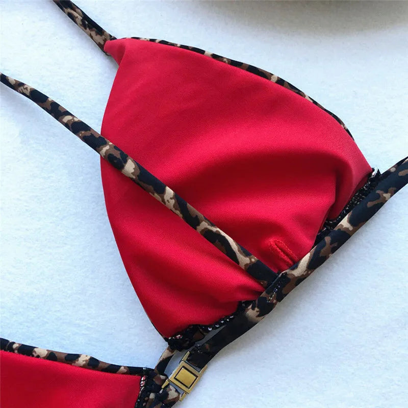 Stylischer Bikini Mit Leopardenmuster