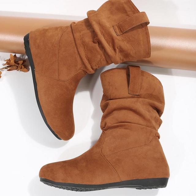 Plüschstiefel Mit Flacher Sohle