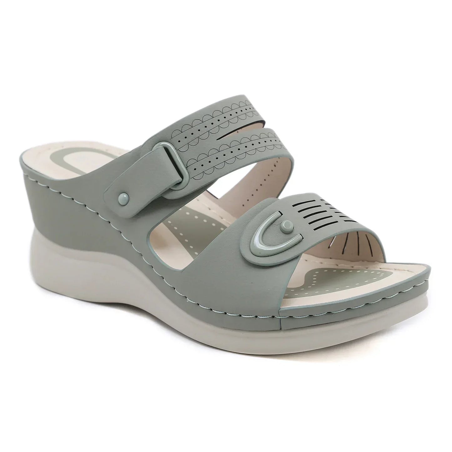 Keilabsatz-Slipper - Verstellbar - Sommer