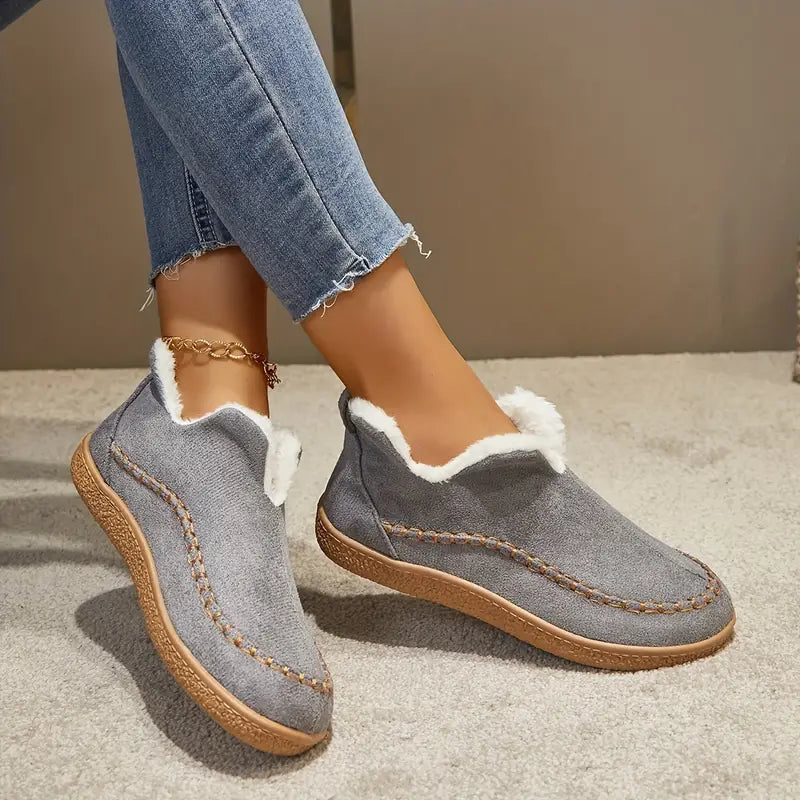 Stiefeletten Mit Runder Zehenpartie Und Fleecefutter