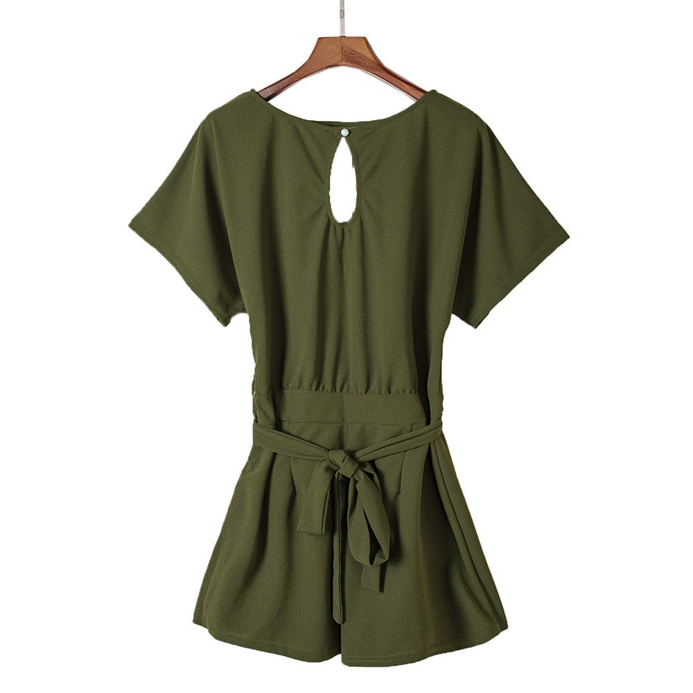 Rundhals-Jumpsuit Für Damen