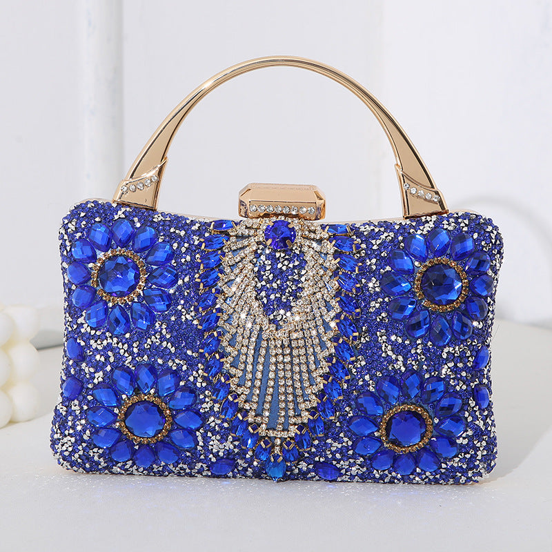 Handgefertigte Abendtasche Mit Diamant-Detail İn Metallic