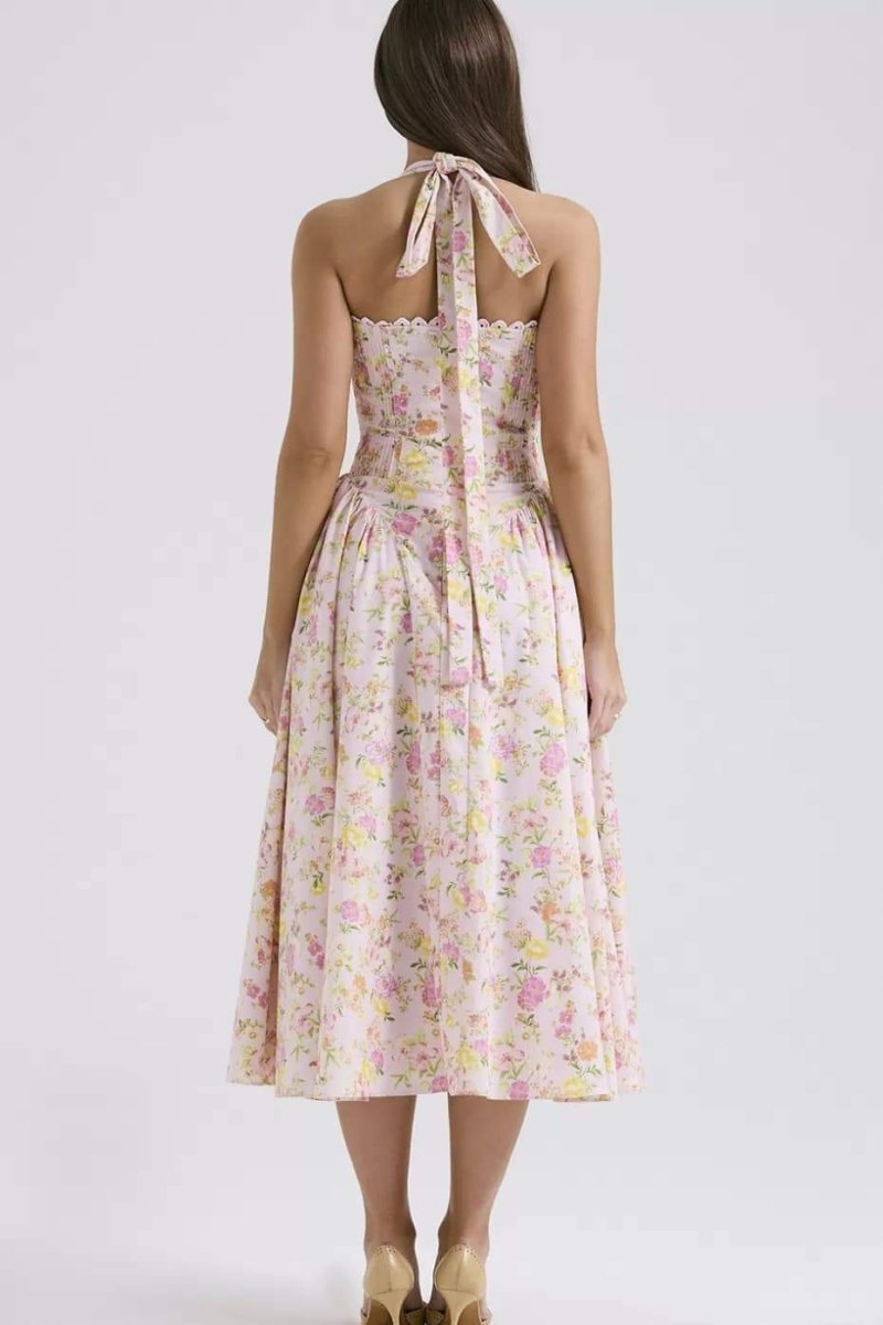Neckholder-Midikleid İm Retro-Stil