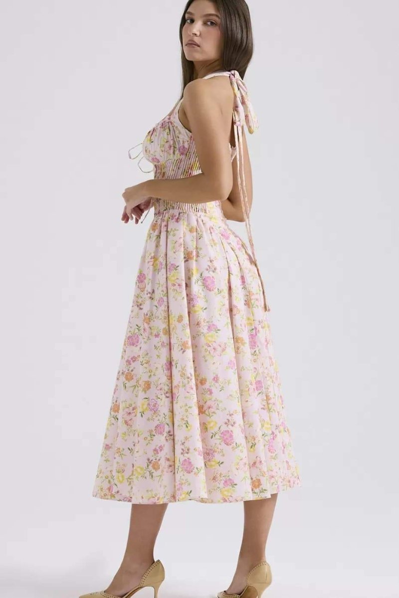 Neckholder-Midikleid İm Retro-Stil
