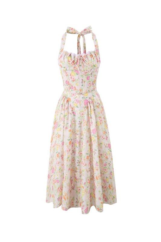 Neckholder-Midikleid İm Retro-Stil