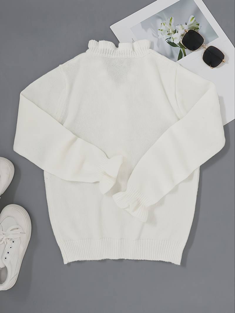 Stilvolle Bluse Mit V-Ausschnitt Und Knopfleiste